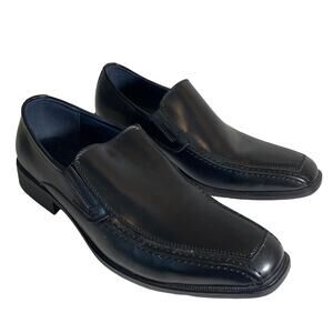 JOSEPH ABBOUD COLLECTION Mens Leather Slip On Loafer Black Size 10 Formal Career